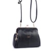 Nas Bag Burslu Klipsli Vintage Omuz ve Çapraz Çanta (23x20 cm ebatlarındadır) Siyah Victoria