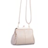 Nas Bag Burslu Klipsli Vintage Omuz ve Çapraz Çanta (23x20 cm ebatlarındadır) Kum Victoria