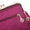 Nas Bag Burslu Klipsli Vintage Omuz ve Çapraz Çanta (23x20 cm ebatlarındadır) Bordo Süet