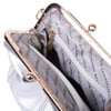 Nas Bag Burslu Klipsli Vintage Omuz ve Çapraz Çanta (23x20 cm ebatlarındadır) Gümüş