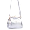 Nas Bag Burslu Klipsli Vintage Omuz ve Çapraz Çanta (23x20 cm ebatlarındadır) Gümüş