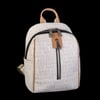 Nas Bag Büyük Boy Geniş İç Hacim Kadın Sırt Çantası Krem Camel Yazılı
