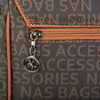Nas Bag Çapraz Çanta  Kahve Taba Yazılı