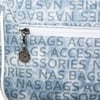 Nas Bag Çapraz Çanta Kot Beyaz Yazılı 