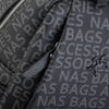 Nas Bag Çok Cepli Sade Şık Kadın Sırt Çantası Siyah Yazılı