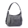Nas Bag Çok Gözlü Kadın Omuz ve Çapraz Çanta (33x25 cm ) Gri Raven 
