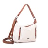 Nas Bag Çok Gözlü Kadın Omuz ve Çapraz Çanta (33x25 cm ) Krem Taba Victoria