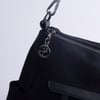 Nas Bag Çok Gözlü Yumuşak ve Hafif Yapılı Çift Askılı Omuz ve Çapraz Çanta Siyah Süet  ( 30x24 cm )