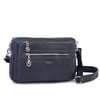 Nas Bag Günlük Çok Gözlü Çanta (en: 26 cm  ; boy:17 cm) Siyah Gofraj