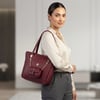 Nas Bag Kadın 2 li Set Omuz Çantası Bordo Victoria