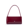 Nas Bag Kadın Basic Baget Omuz ve Çapraz Çanta Bordo  Rugan (27x12 cm )