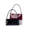 Nas Bag Kadın Basic Baget Omuz ve Çapraz Çanta Bordo  Rugan (27x12 cm )