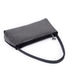 Nas Bag Kadın Basic Baget Omuz ve Çapraz Çanta Siyah Gümüş Taşlı (27x12 cm )
