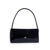 Nas Bag Kadın Basic Baget Omuz ve Çapraz Çanta Siyah Rugan (27x12 cm )