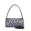Nas Bag Kadın Basic Baget Omuz ve Çapraz Çanta Siyah Leopar (27x12 cm )