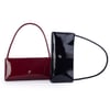 Nas Bag Kadın Basic Baget Omuz ve Çapraz Çanta Bordo  Rugan (27x12 cm )
