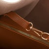 Nas Bag Kadın Büyük Boy Büzmeli Yavrulu Çıtçıtlı Tote Bag Omuz Çantası Kum Taba 