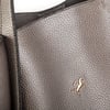Nas Bag Kadın Büyük Boy Büzmeli Yavrulu Çıtçıtlı Tote Bag Omuz Çantası Gri 