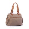 Nas Bag Kadın Büyük Boy Omuz Çantası Vizon  Taba  Buzzy (en :37 ,boy :30 cm)
