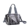 Nas Bag Kadın Çanta Omuz El ve Çapraz Çanta Çok Gözlü Gri Yıkamalı (en:37 cm ; boy:24 cm )