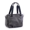 Nas Bag Kadın Çanta Omuz El ve Çapraz Çanta Çok Gözlü Gri Siyah King (en:37 cm ; boy:24 cm )