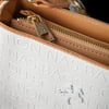 Nas Bag Kadın Çapraz Çanta Ayarlanabilir Askılı Beyaz  Camel Gofraj