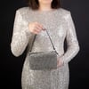 Nas Bag Kadın Çapraz  Çanta Black White Diamond SiyahTaşlı 