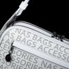Nas Bag Kadın Çapraz Çanta Çift Gözlü Ayarlanabilir Askılı Beyaz  Yazılı