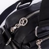 Nas Bag Kadın Çapraz Çanta Çok Gözlü Siyah Yıkamalı ( 26x17 cm)