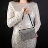 Nas Bag Kadın Çapraz Çanta Diamond Serisi Gümüş Zincir Detaylı Şık Çanta Gümüş 