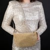 Nas Bag Kadın Çapraz  Çanta  Gold Diamond Altın Taşlı 