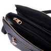 Nas Bag Kadın Çapraz Çanta Kalın Ayarlanabilir Askılı Çanta Siyah Silan (En: 26 cm,  Boy: 22 cm )