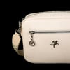 Nas Bag Kadın Çapraz Çanta Mini Cüzdanlı Ayarlanabilir Askılı Krem  Gofraj