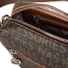 Nas Bag Kadın Çapraz Çanta Mini Cüzdanlı Ayarlanabilir Askılı Kahve Taba Yazılı