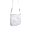 Nas Bag Kadın Çapraz Çanta Spor Ayarlanabilir Askılı  Beyaz Yazılı (ürün ölçüsü :24x24x7 cm)