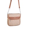 Nas Bag Kadın Çapraz Çanta Spor Ayarlanabilir Askılı  Vizon Taba  Yazılı  (ürün ölçüsü :24x24x7 cm)