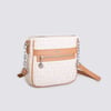 Nas Bag Kadın Çapraz Çanta Spor Ayarlanabilir Askılı  Krem Camel Yazılı (ürün ölçüsü :24x24x7 cm)