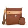 Nas Bag Kadın Çapraz Çanta Taba Camel Gofraj