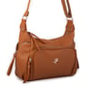 Nas Bag Kadın Çapraz Çanta Taba  Dona   ( 26x21x15 cm)