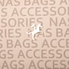 Nas Bag Kadın Çapraz Çanta Vizon Taba Yazili