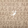 Nas Bag Kadın Çapraz Çanta Vizon Taba   Yazılı