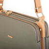 Nas Bag Kadın Çapraz Çanta Yeşil Camel Gofraj