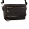 Nas Bag Kadın Çapraz Çok Cepli Spor Çanta Siyah Mercan  (25x18x7 cm )