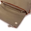Nas Bag Kadın Çapraz Çok Cepli Spor Çanta Yeşil  Taba Gofraj (25x18x7 cm )