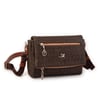 Nas Bag Kadın Çapraz Çok Cepli Spor Çanta Kahve Taba Yazılı  (25x18x7 cm )