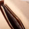 Nas Bag Kadın Çapraz Çok Cepli Spor Çanta Krem  Taba Gofraj  (25x18x7 cm )