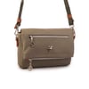 Nas Bag Kadın Çapraz Çok Cepli Spor Çanta Yeşil  Taba Gofraj (25x18x7 cm )