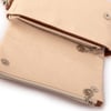 Nas Bag Kadın Çapraz Çok Cepli Spor Çanta Krem  Taba Gofraj  (25x18x7 cm )