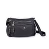 Nas Bag Kadın Çapraz Çok Gözlü Günlük Çanta Siyah  Yıkamalı ( 30x22 cm ebatlarındadır.)