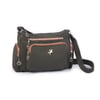 Nas Bag Kadın Çapraz Çok Gözlü Günlük Çanta Yeşil  Taba  Buzzy ( 30x22 cm ebatlarındadır.)